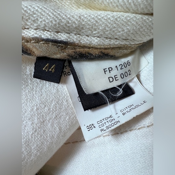 Vintage  Roberto Cavalli white Jeans with signature belt 44 - Picture 8 of 10